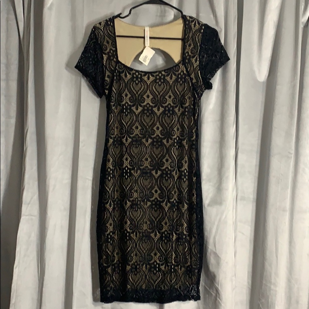 Black lace dress!